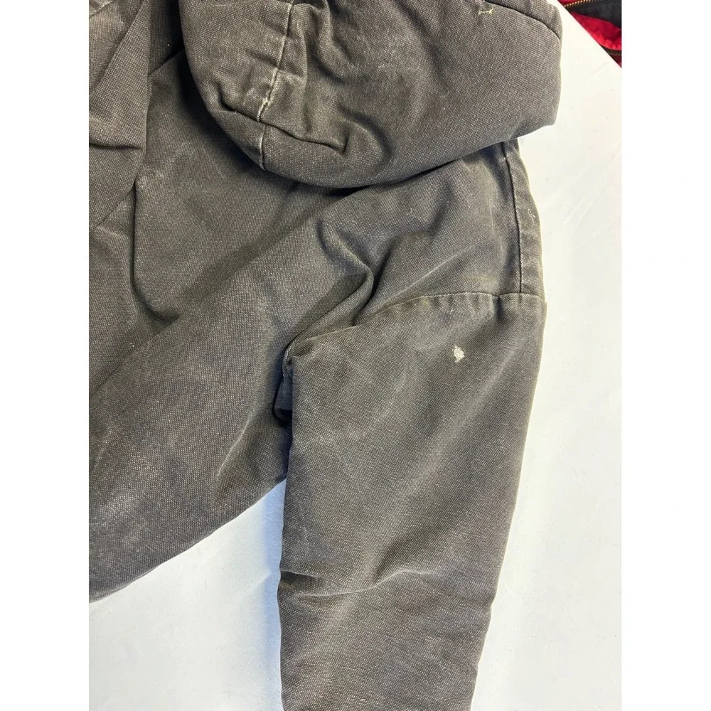 Vintage Polar King by Key Kids Blk Insulated Canvas Hooded Jacket Size 4-6 Small